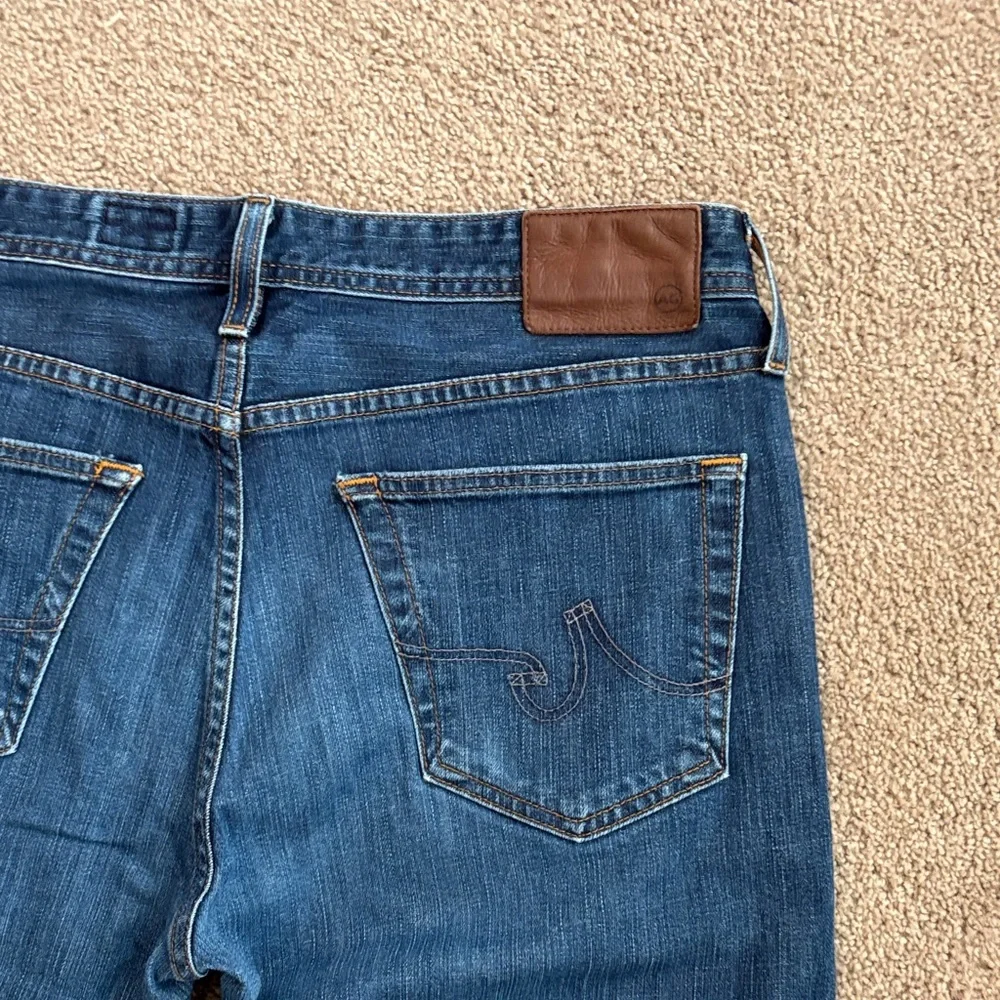 Ag Adriano Goldschmmied Men's Protege Blue Straight Jeans 34W 34L - Picture 6 of 6